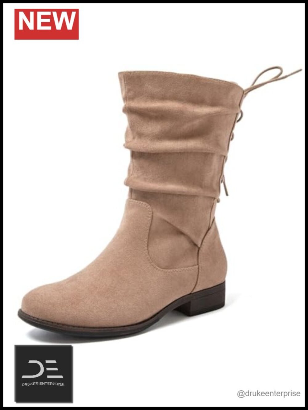Extra Wide Calf Ankle Boots with Memory Foam Insole